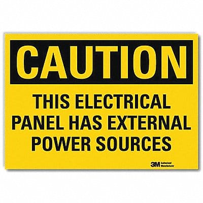 Caution Sign 7inx10in Reflctv Sheeting