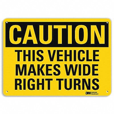 Rflct Traffic Safety Sign 7x10in Plastic