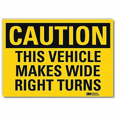 Rflctv Traffic Safety Lbl 10x14in Plastc