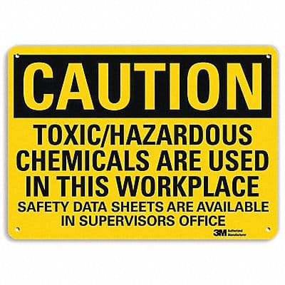 Caution Sign 7 in x 10 in Aluminum