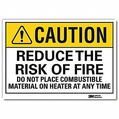Caution Sign 7inx10in Reflctv Sheeting