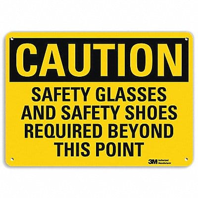 Safety Sign 7 in x 10 in Aluminum