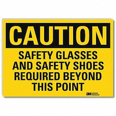 Caution Sign 5inx7in Reflective Sheeting