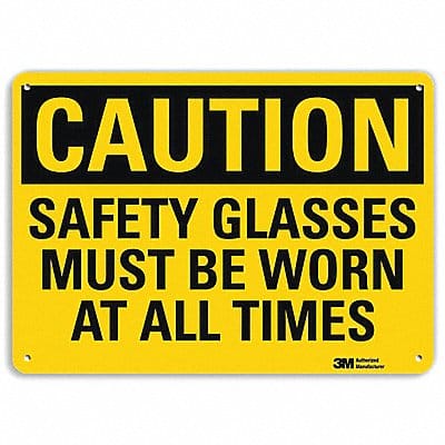 Safety Sign 7 in x 10 in Aluminum