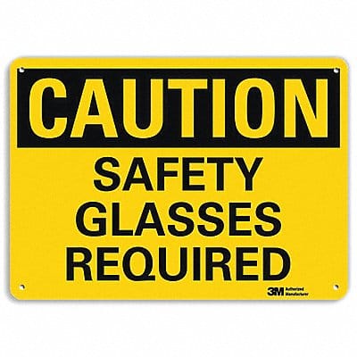 Safety Sign 7 in x 10 in Aluminum