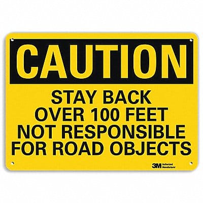 Rflct Traffic Safety Sign 7x10in Plastic