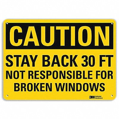 Safety Sign 7 in x 10 in Aluminum