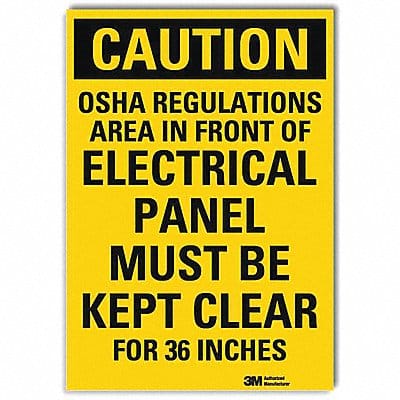 Caution Sign 10inx7in Reflctv Sheeting
