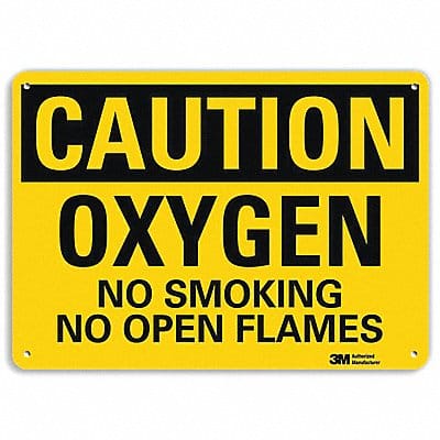 No Smoking Sign 7 in x 10 in Aluminum
