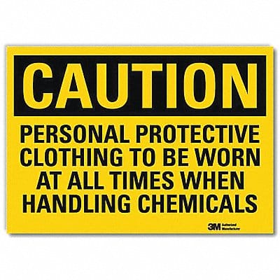 Caution Sign 5 in x 7 in Rflct Sheeting