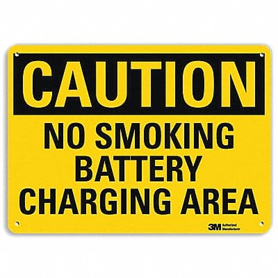 No Smoking Sign 7 in x 10 in Aluminum