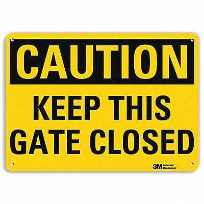 Safety Sign 7 in x 10 in Aluminum