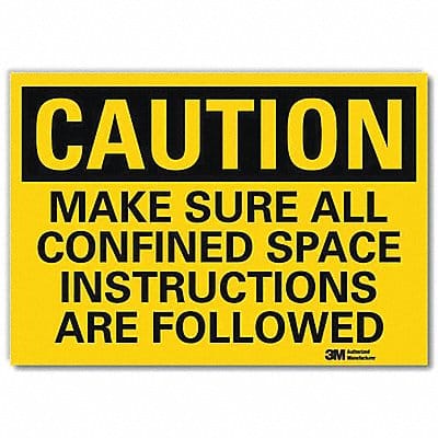 Caution Sign 5inx7in Reflective Sheeting