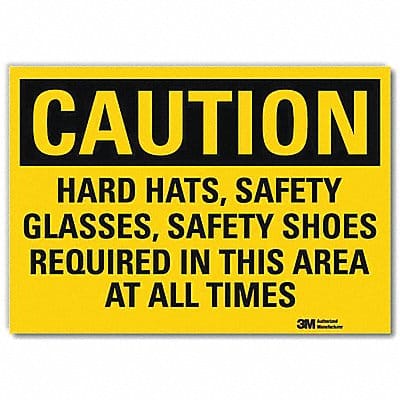 Caution Sign 7inx10in Reflctv Sheeting
