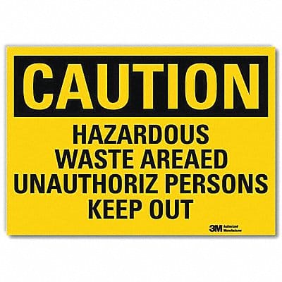 Caution Sign 5 in x 7 in Rflct Sheeting