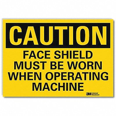 Caution Sign 5inx7in Reflective Sheeting