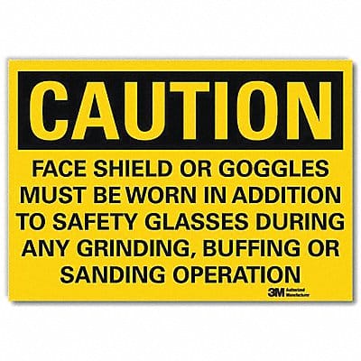 Caution Sign 7inx10in Reflctv Sheeting