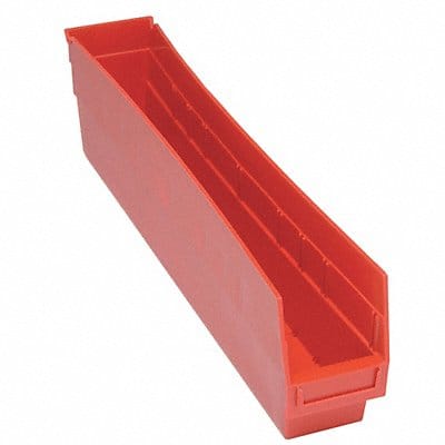 G7030 Shelf Bin Red Polypropylene 8 in