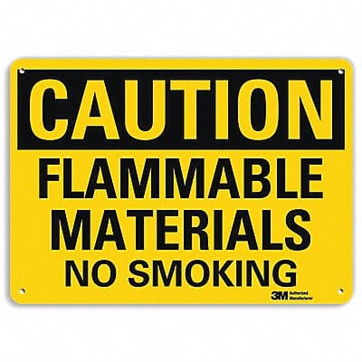 No Smoking Sign 7 in x 10 in Aluminum