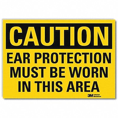 Caution Sign 7 in x 10 in Rflct Sheeting