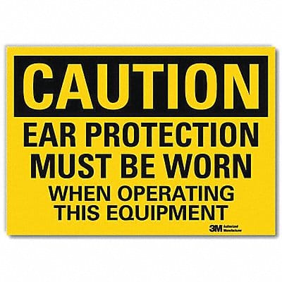 Caution Sign 5inx7in Reflective Sheeting