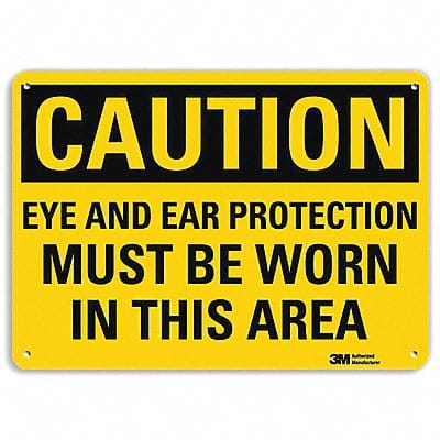 Safety Sign 7 in x 10 in Aluminum