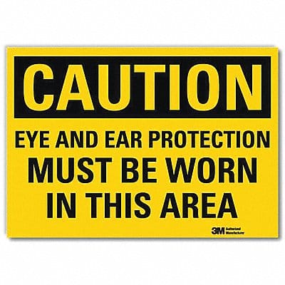 Caution Sign 7inx10in Reflctv Sheeting