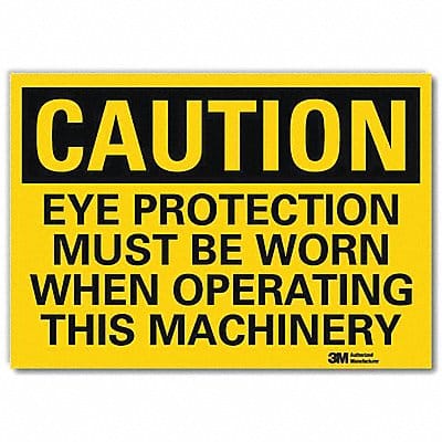 Caution Sign 5 in x 7 in Rflct Sheeting