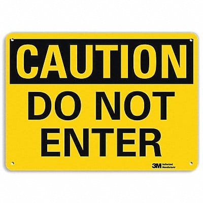 Entrance Sign 7 in x 10 in Aluminum