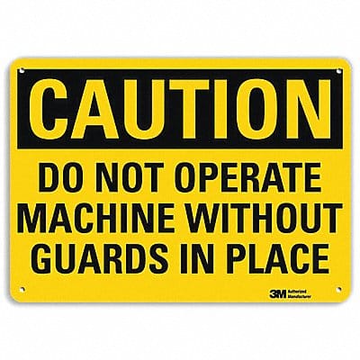 Safety Sign 10 in x 14 in Aluminum