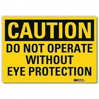 Caution Sign 7 in x 10 in Rflct Sheeting