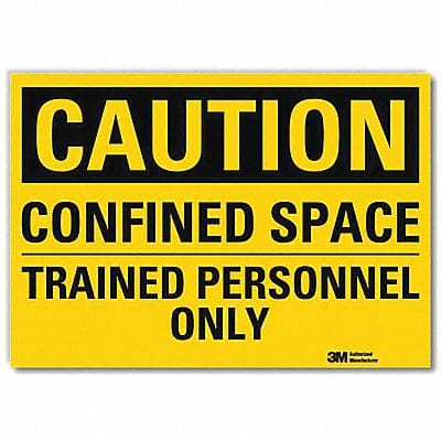 Caution Sign 7inx10in Reflctv Sheeting