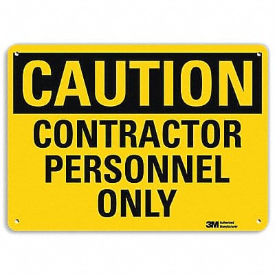 Safety Sign 10 in x 14 in Aluminum