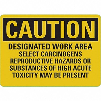Caution Sign 5inx7in Reflective Sheeting