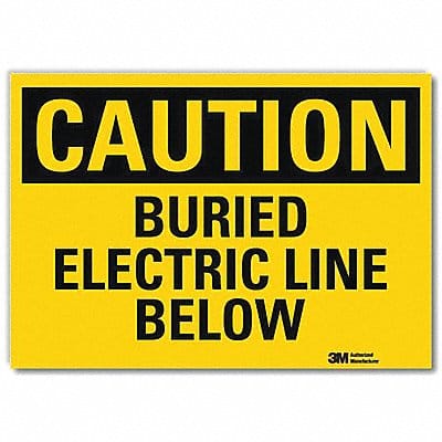 Caution Sign 5 in x 7 in Rflct Sheeting