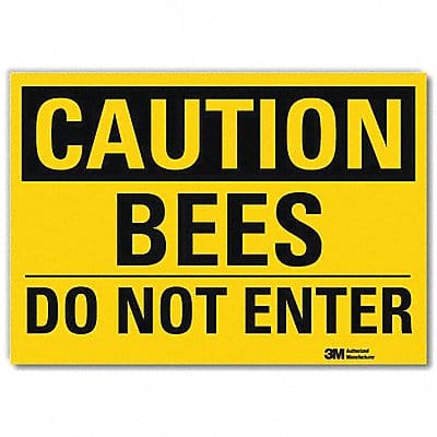 Caution Sign 7 in x 10 in Rflct Sheeting