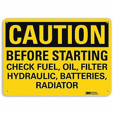 Rflct Maintenance Sign 10x14in Plastic