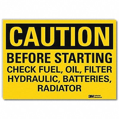 Reflective Maintenance Label 5x7in Plstc