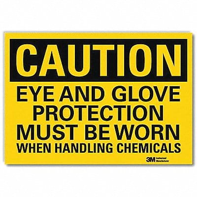 Caution Sign 5inx7in Reflective Sheeting