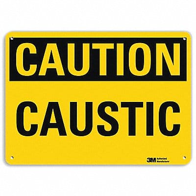 Caution Sign 7 in x 10 in Aluminum