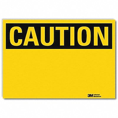 Caution Sign Blank 10 in x 14 in Rflct