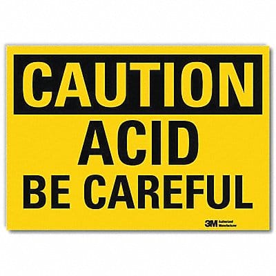 Caution Sign 5 in x 7 in Rflct Sheeting