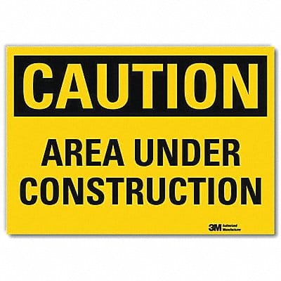 K3082 Caution Sign 7 in x 10 in Rflct Sheeting