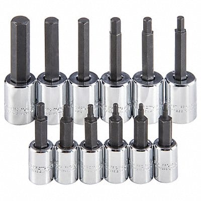 Socket Bit Set Steel DrSz 1/4 in