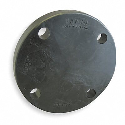 Blind Flange 3 in 4 Bolt Holes Black