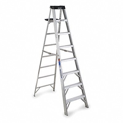 Stepladder Aluminum 8 ft H 300 lb Cap. Stepladder Aluminum 8 ft H 300 lb Cap.