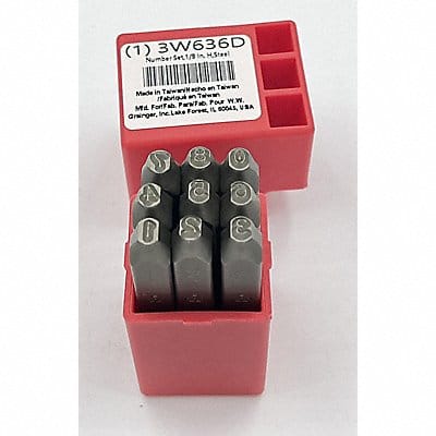 Number Set 1/8 in H Steel Number Set 1/8 in H Steel
