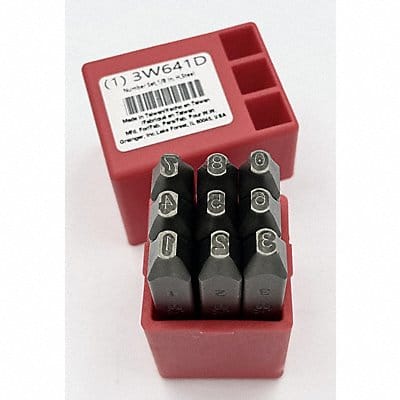 Number Set 1/8 in H Steel