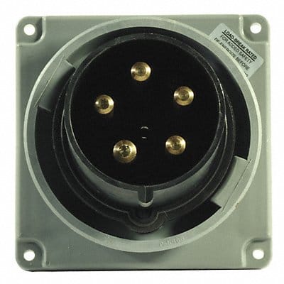 WT Pin and Sleeve Inlet Blk 4P 5W 100 A