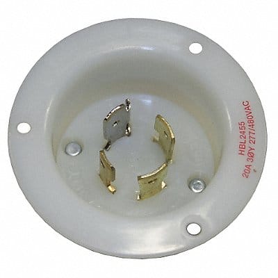 Flanged Locking Inlet White